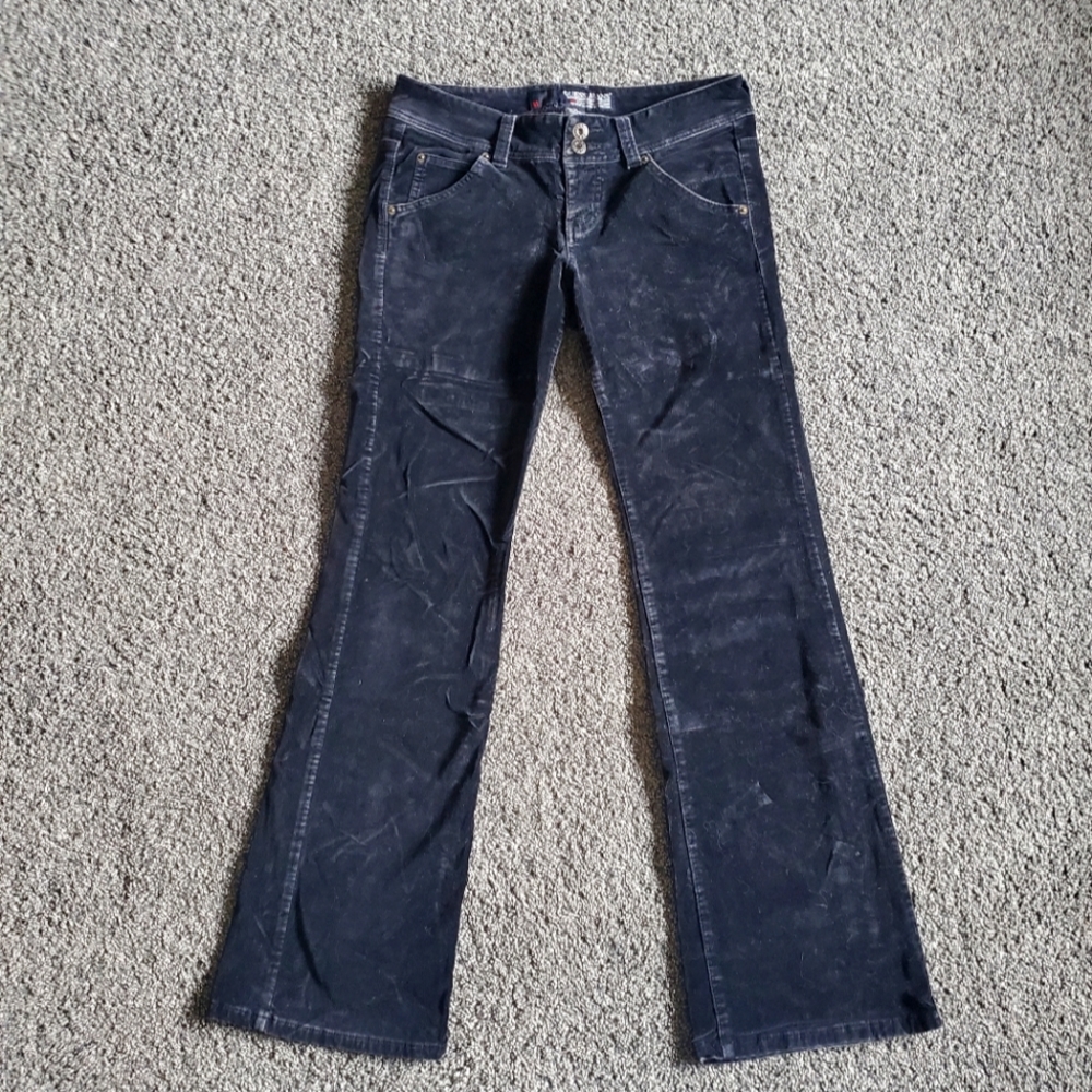 Guess Stretch Black Velvet Pants Size 29